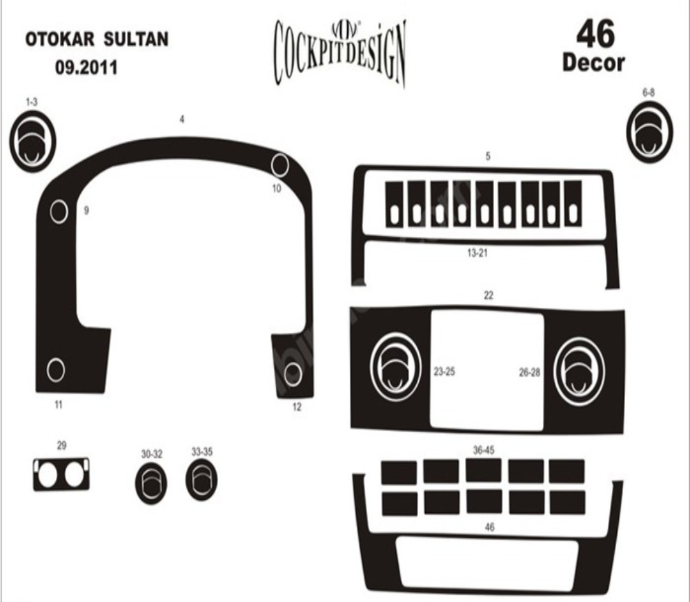 Otokar Sultan Console-Mahogany Veneer After 2015 46 Pieces