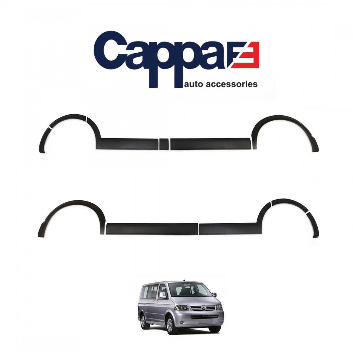 Volkswagen Transporter T5 Short Chassis 2003 - 2009 Fender and Door Door Set 11 Pieces Right Slider