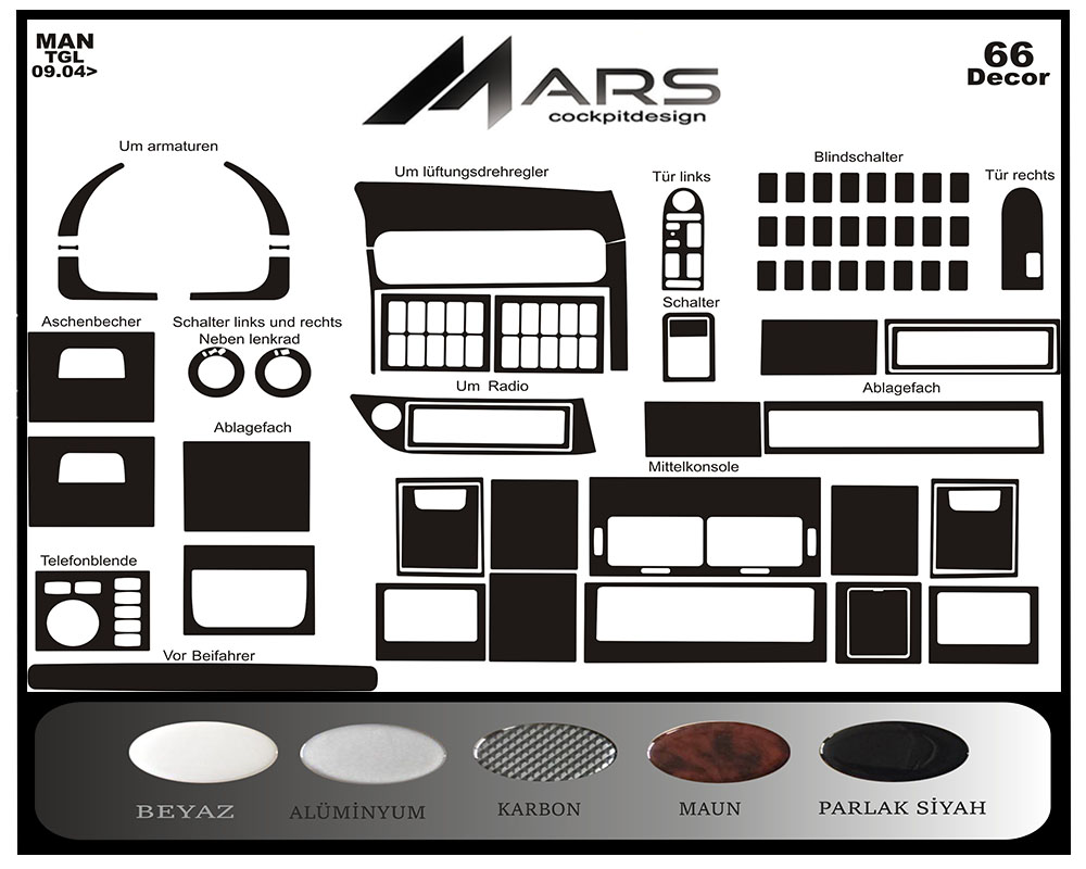 Man TGL Konsol-Maun Kaplama 2004 66 Parça