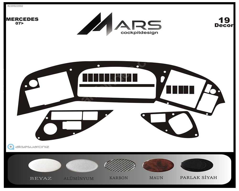 Mercedes Tourismo Console-Mahogany Veneer 2007-2010 19 Pieces