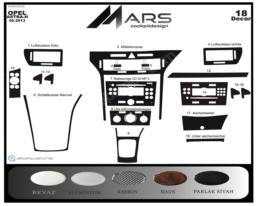 Opel Astra H Alüminyum Kaplama 2013 18 Parça