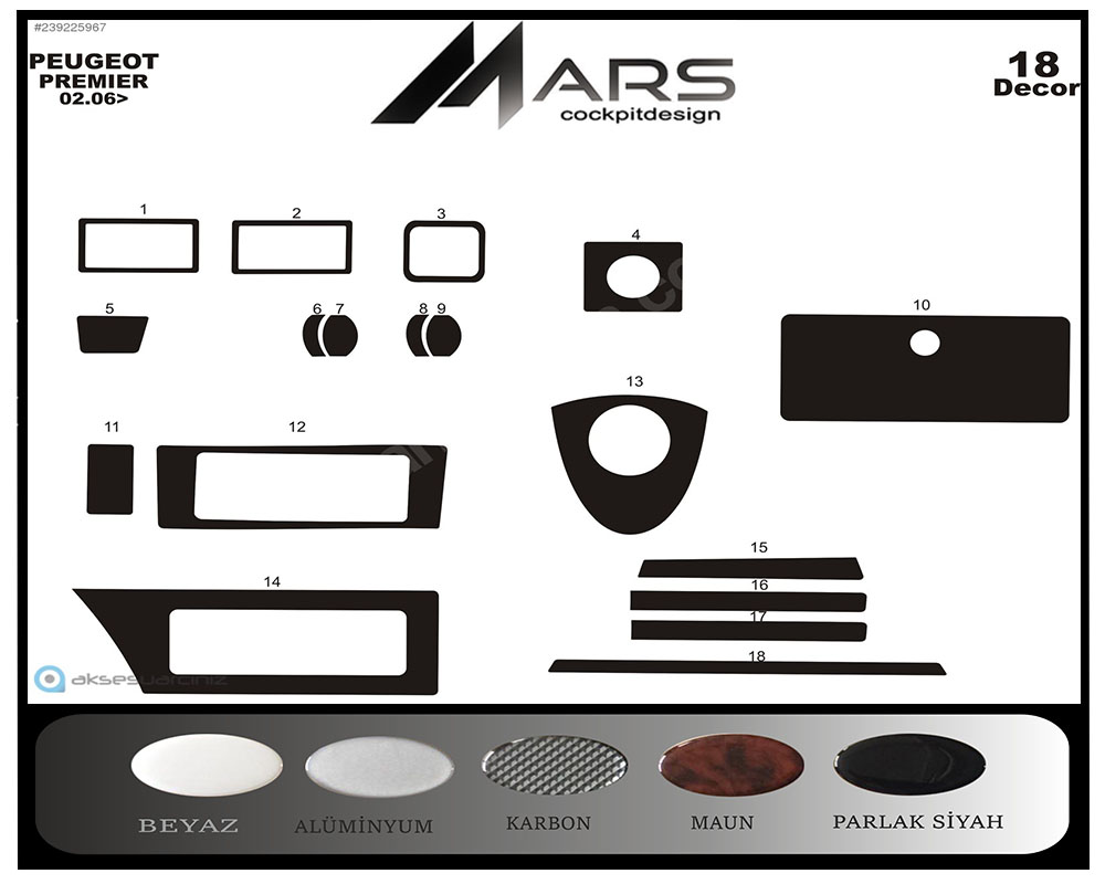 Peugeot J9 Premier Konsol-Maun Kaplama 2006-2010 18 Parça