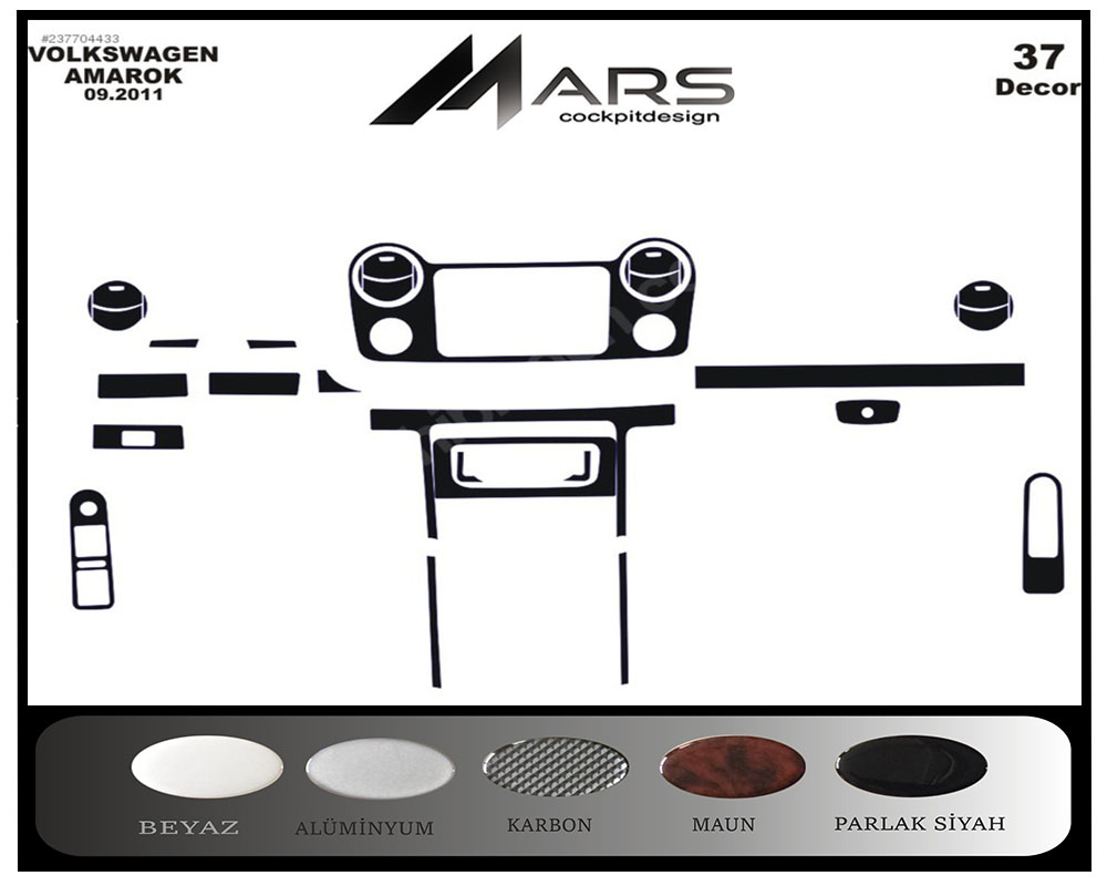 Volkswagen Amarok Console-Mahogany Veneer 2011 37 Pieces